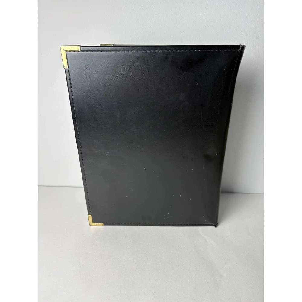 Stafford Black Leather Portfolio Organizer Business Document Holder Made‎ in USA
